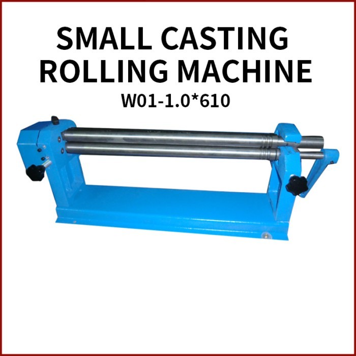 Small Vertical Casting Rolling Machine W01-1.0*610mm Manual Rolling Machine Gear Transmission Proce