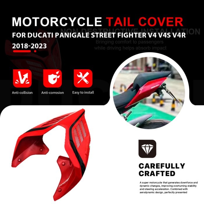 Motorcycle Rea Tail Cover Spoiler For DUCATI Panigale Street Fighter V4 V4S V4R 2018-2023 Rear Fair