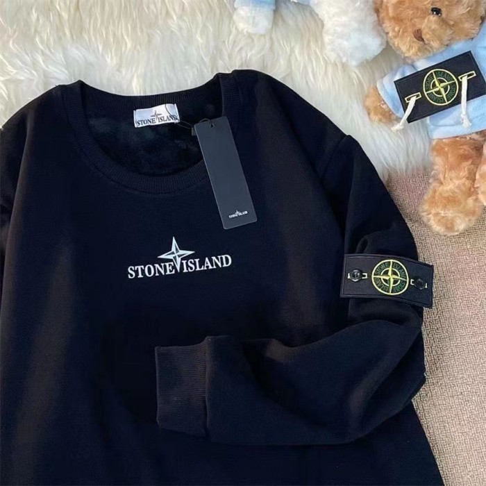 STONE ISLAND ผ้าฝ้ายแท้แบรนด์อินเทรนด์ High Street เข็มทิศ Armband Stone Island เสื้อกันหนาวสําหรับผ