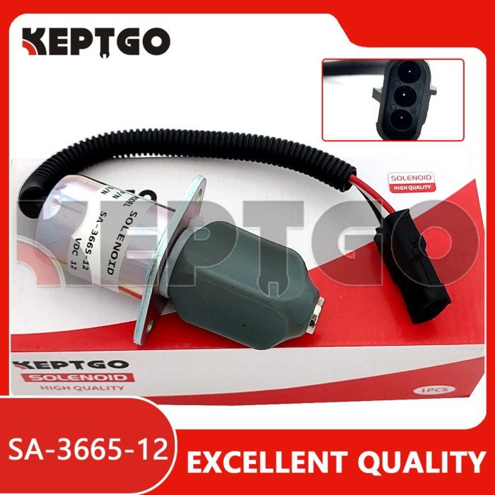 12V SA-3665-12 Fuel Shut Down Off Solenoid 12V 3919422 SA-4754-12 Fit For Yanmar Cummins Kubota eng