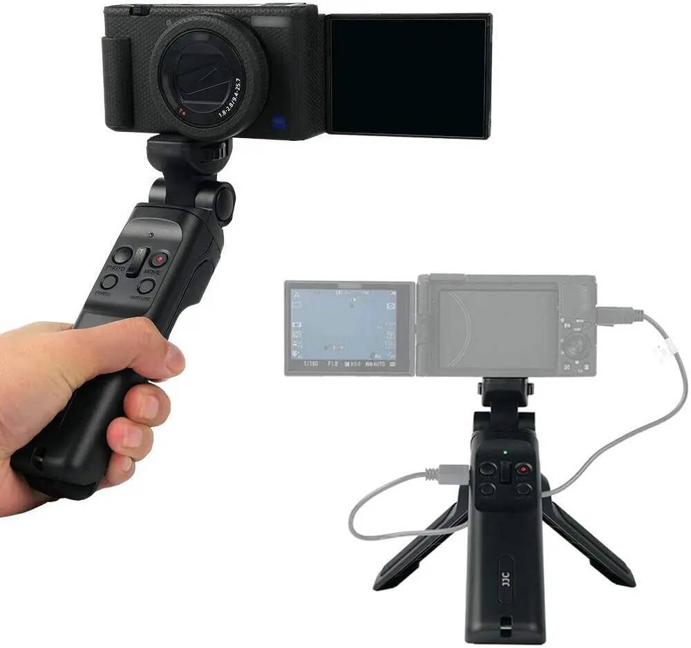 Wired Remote Shooting Grip Mini ขาตั้งกล้องสําหรับ Sony RX100 III IV V VA VI VII ZV-1 A6500 A6400 A6