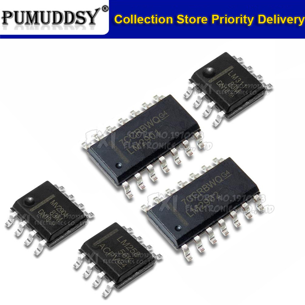 50PCS LM358 LM393 LM339 LM324 NE555 SOP SMD LM358DR LM324DR LM339DR LM393DR NE555DR เครื่องขยายเสียง Circuit igmopnrq LM2901 LM2902