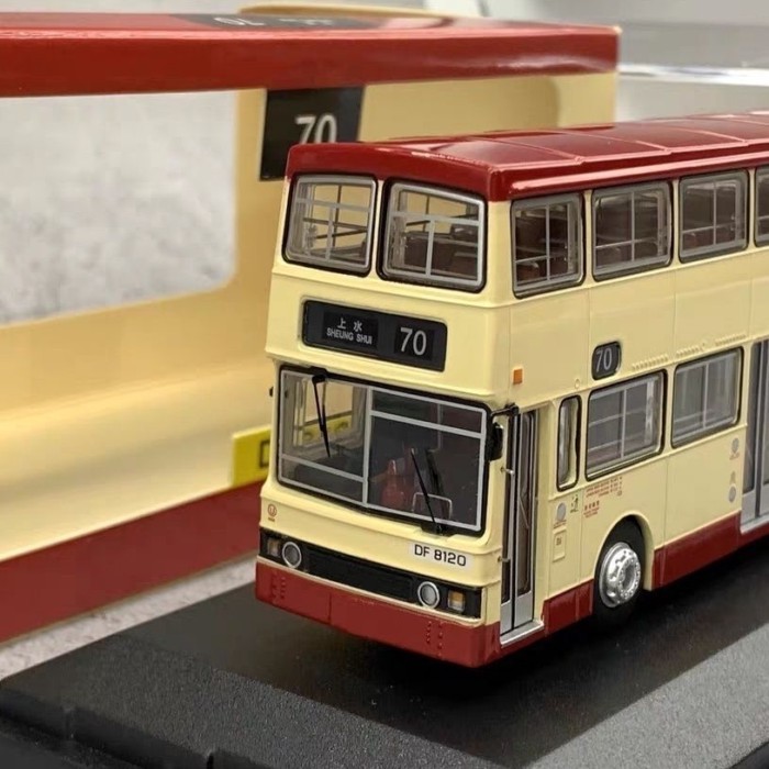 1/76 Hong Kong KMB Double-Decker Benz Bus Water 70-Roadรถรุ่นStaticเครื่องประดับออกจากรุ่นพิมพ์