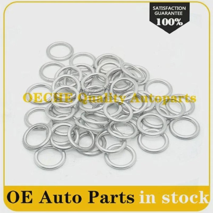 50PCS N0138157 NEW Oil Drain Plug Gaskets For Audi S4 A4 A6 A8 Q5 For VW Touareg 4.2L 14X20X1.5mm O