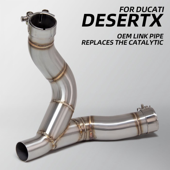 Escape Middle Link Pipe Stainless Original Dirt Motorcycle Tube For Ducati OFF-Road Moto Desert X 9