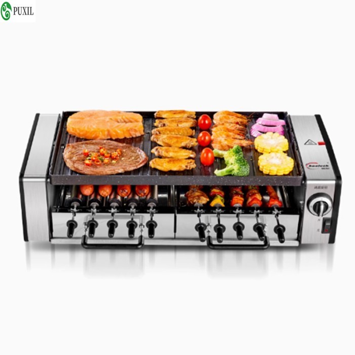 SYK-10 Electric Griddle Double layer smokeless electric oven BBQ electric grill barbecue grill Auto