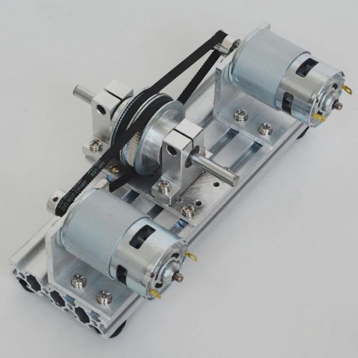 Double motor drive, positive and negative, 775/795/895 DC DIY lathe, high torque and high speed dev