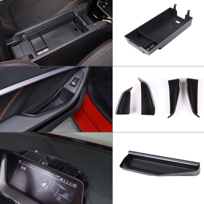 For BMW 1 2 Series F40 F44 2020-2024 ABS Black Car Armrest Box Storage Box Rear Door Storage Box Na