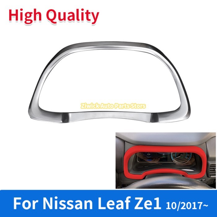 For NISSAN 17 LEAF ZE1 CAR INTERIOR METER High Quality 1Pc ABS Styling Accessories CHROME / Black P