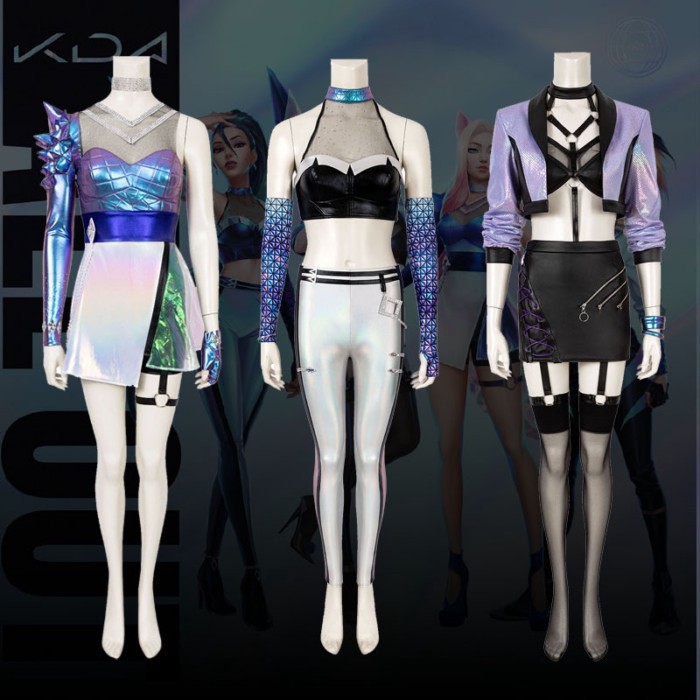 ชุดคอสเพลย์ KDA Ariahinal Kasha และ Evelyn จากเกม League of Legends