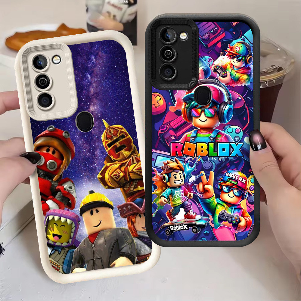 G-5 Roblox Casing สําหรับ Infinix Smart 10 6 5 Plus สีดําและสีขาว
