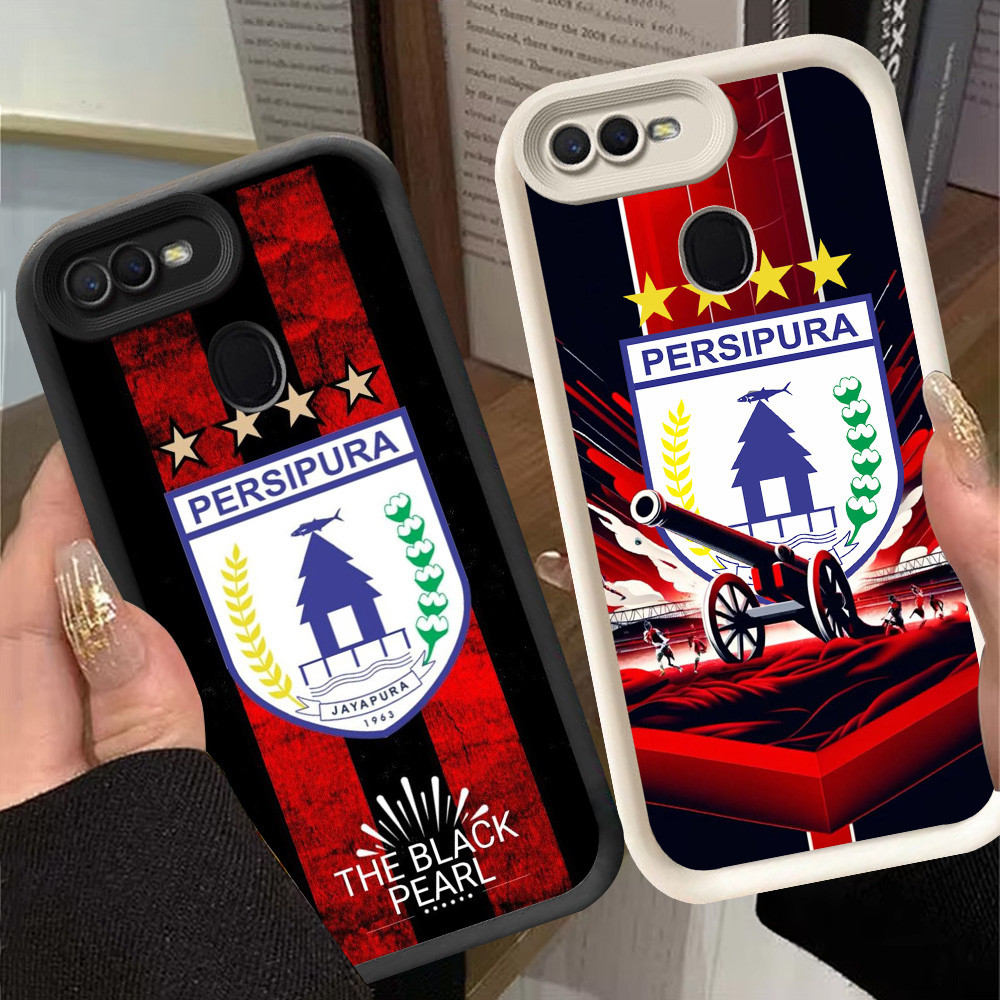 G-3 Persipura FC Casing สําหรับ OPPO A11K F9 Pro A7 F7 A12 A5S F5 A12s สีดําและสีขาว