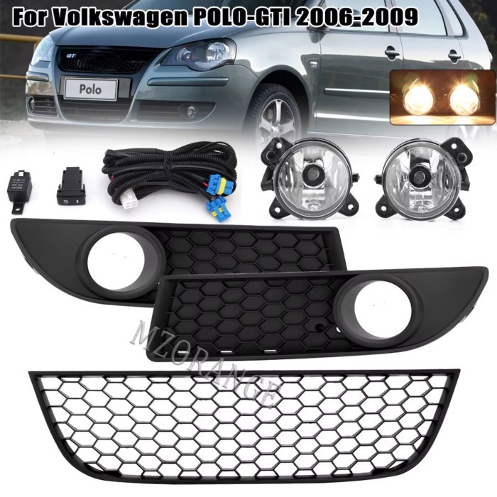 Car Fog Lights For VW Polo GTI 9N3 MK4 2005 2006 2007 2008 2009 2010 Front Bumper headlights cover