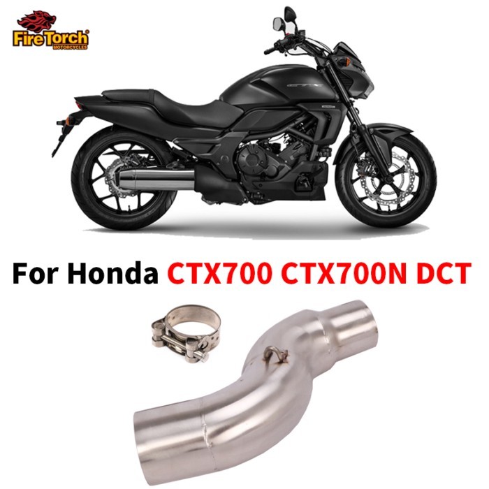 Slip On For Honda CTX700 CTX700N DCT Motorcycle Exhaust Muffler 50.8mm Modified Connect Tube Middle