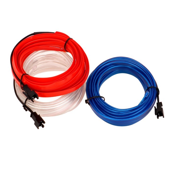 Car styling Light Strips Flexible Neon EL Wire Auto Lamps 3m Car 12V LED Cold lights Interior Decor