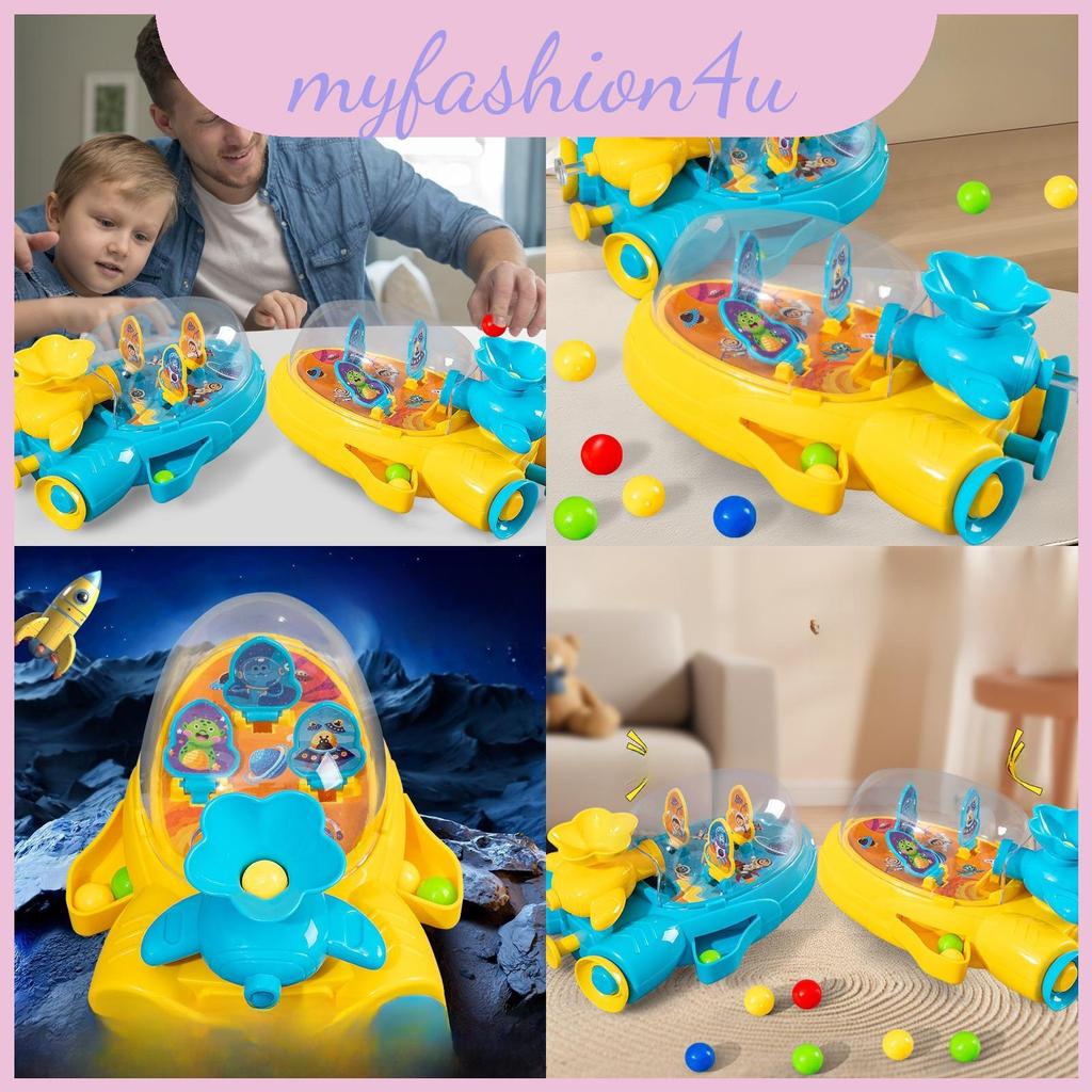 Spacecraft Machine Pinball เกมของเล่นสําหรับเด็กพร้อมโฟกัสการฝึกอบรมเล่นพ่อแม่และลูกและ