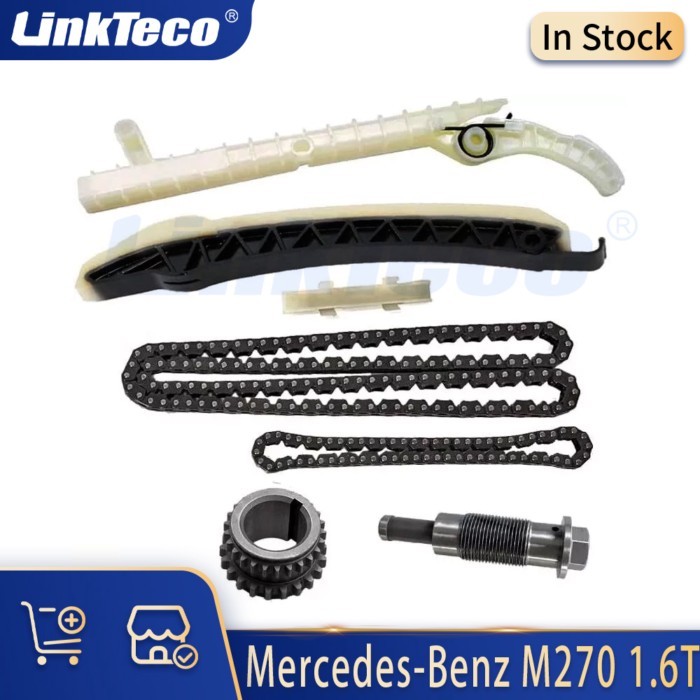 Engine Parts Timing Chain Tensioner Kit Fit 1.6 T 2.0 T L4 Gas M270 For Benz 1.6T 2.0T W176 W246 X1