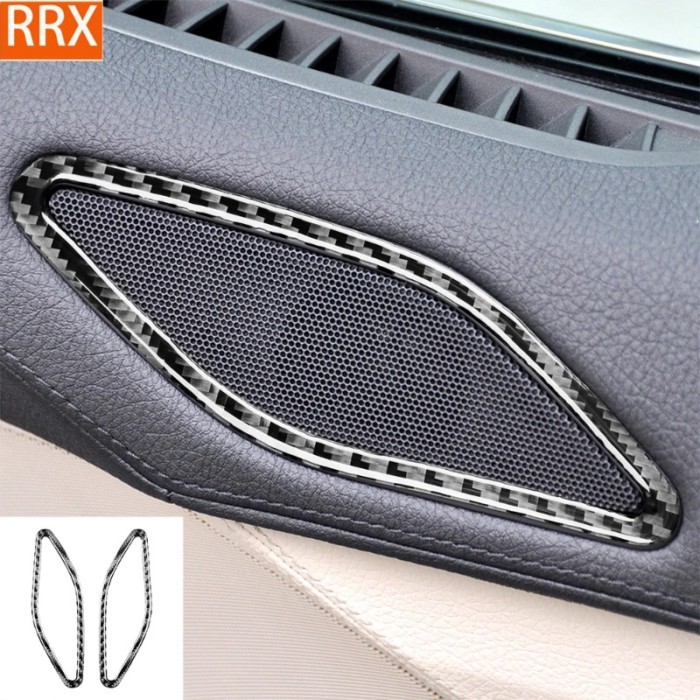For BMW 6 Series M6 F12 F13 2011-2018 Real Carbon Fiber Sticker Door audio speaker panel Car Inside