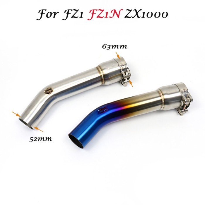 Middle Pipe Escape Moto Motorcycle Exhaust Motorbike Muffler Bike Racing For YZF FZ1N FZ1 FZ8 FZ8N