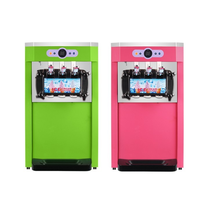 Desktop Small Ice Cream Machine For Supermarkets Restaurants Cold Drink Shops Burger Shops 3 Flavor