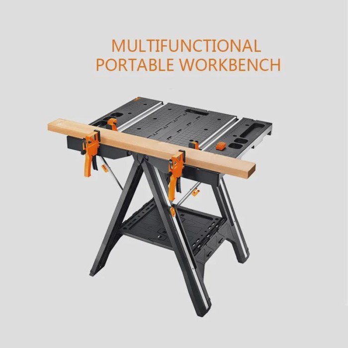 Upgrade WX051 Multifunctional Portable Woodworking Saw Table Fast Fixing Saw Frame Folding Table Ha