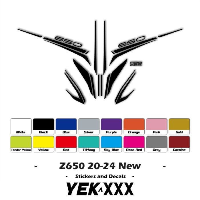 For Kawasaki Z650 2020 2021 2022 2024 Z650 20 21 22 23 24 New Motorcycle Fairing Shell Line Sticker
