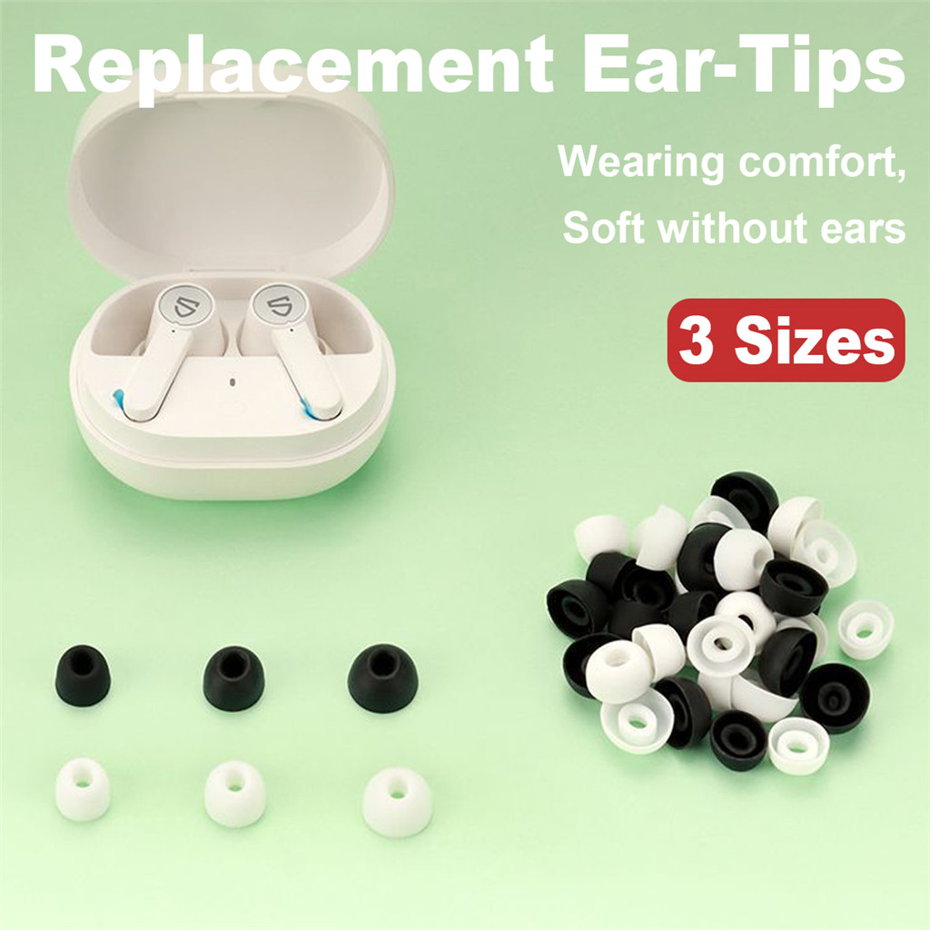 6 ชิ้นซิลิโคนหูเคล็ดลับใช้งานร่วมกับ SOUNDPEATS H1 H2 T2 T3 Clear Mini Air3 Pro เปลี่ยนหูฟังชนิดใส่ใ