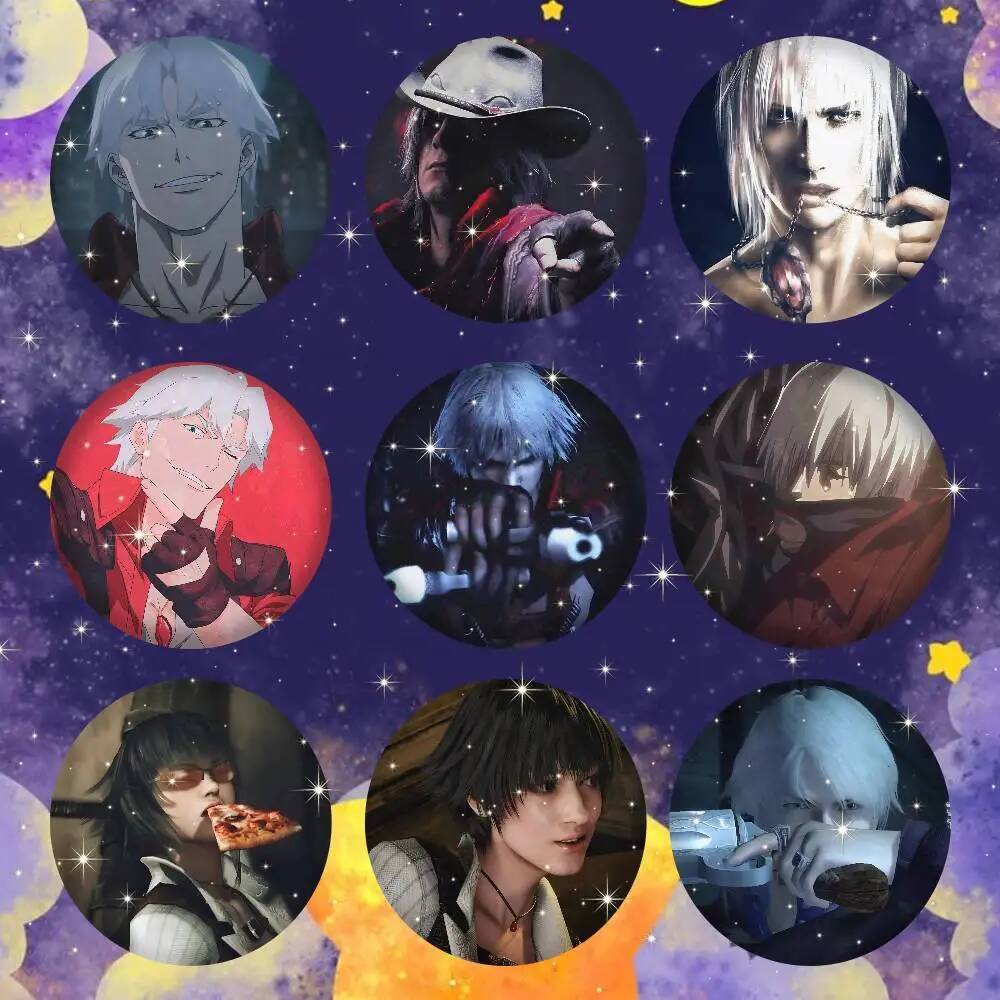 เข็มกลัดรูปไอคอน Devil May Cry สำหรับกระเป๋าเป้และเสื้อผ้าตกแต่ง