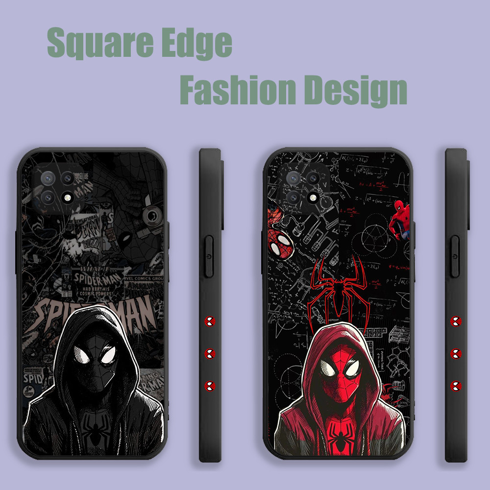 ปลอกสําหรับ Samsung Galaxy S25 S25 ULTRA A16 A36 Sipiderman ความงาม KZG09 เคสโทรศัพท์ขอบสี่เหลี่ยม