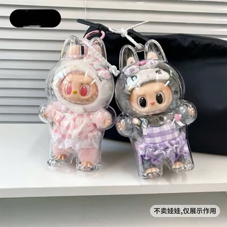 [สต๊อกสินค้าในพื้นที่] 3PCS LABUBU THE MONSTERS Sanrio Character Series ตุ๊กตาตุ๊กตา HD Clear Case Dust-proof Protective Case Acrylic Storage Box Doll Pendant Accessories (NO DOLL)