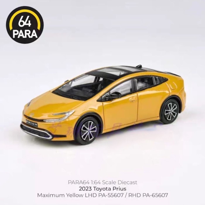 PARA 1: 64 Toyota Prius 2023 Toyota Prius Yellow Alloy Model Out of Print Model
