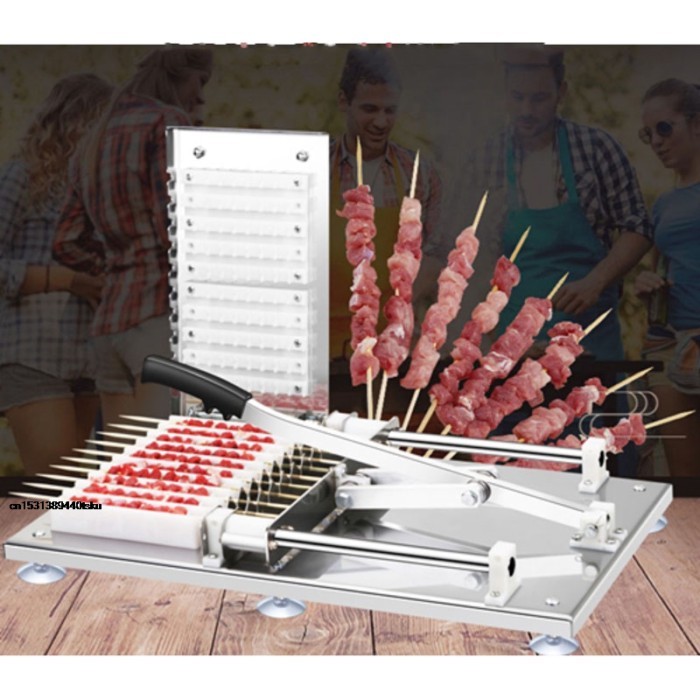 DiscountManual Satay Skewer Machine BBQ Stainless Steel Mutton Kebab Lamb Skewer Tools Doner Kebab