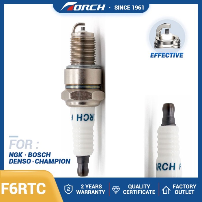Spark Plug TORCH F6RTC Replace for BPR6ES(7822) for HONDA 3191WZ0M5600 KIA 1881108061 NISSAN 22401W