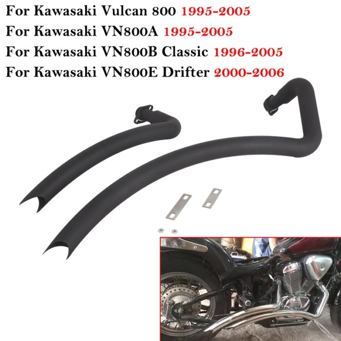 For Kawasaki Vulcan800 VN800A Vulcan 800 VN800B Classic VN800E Motorcycle Slash Cut Full Exhaust Pi