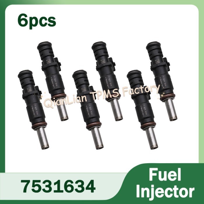6Pcs/lot 7531634 Car Fuel Injector For BMW 328i 328xi X3 X5 Z4 128i 528i 525i 525xi 528xi 325i 325x