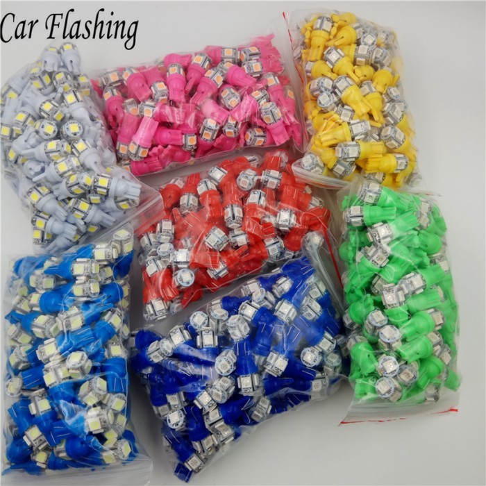 wholesale 30PCS Led Car 12v Lampada Light T10 5050 Super light 194 168 w5w T10 Led Parking Bulb Aut
