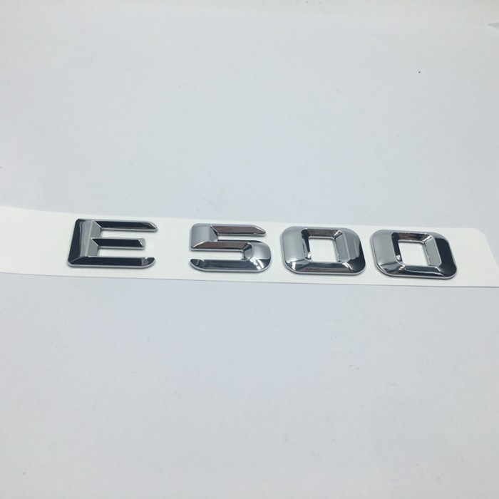 For W211 W212 E-CLASS E500 Chrome Numbers letter Stickers Rear Trunk Lid Emblem E 500