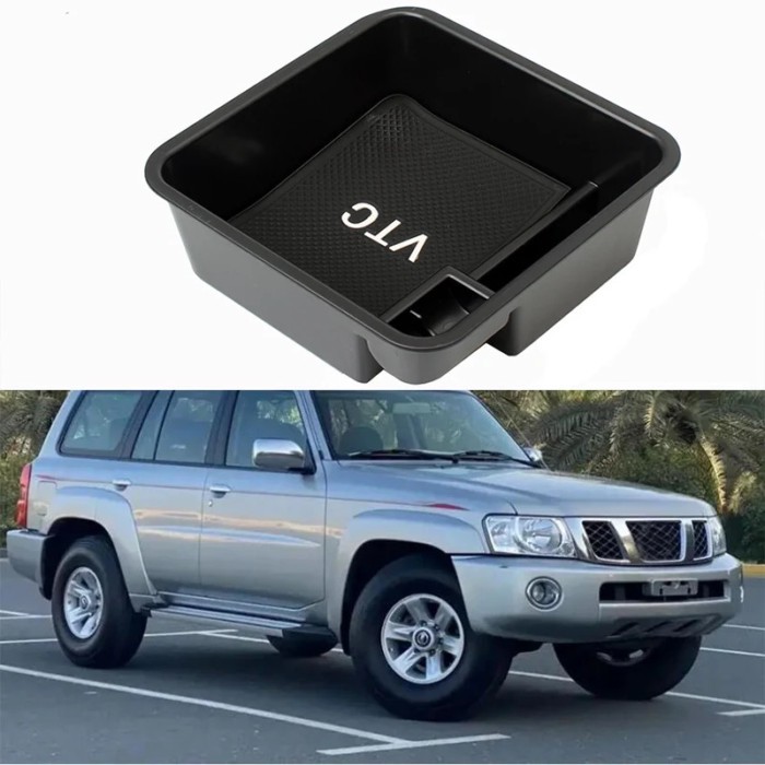 Non-Slip Console Tray Central Armest Tray Refrigerator For Nissan Patrol Armada Y61 VTC 2005-2011 A