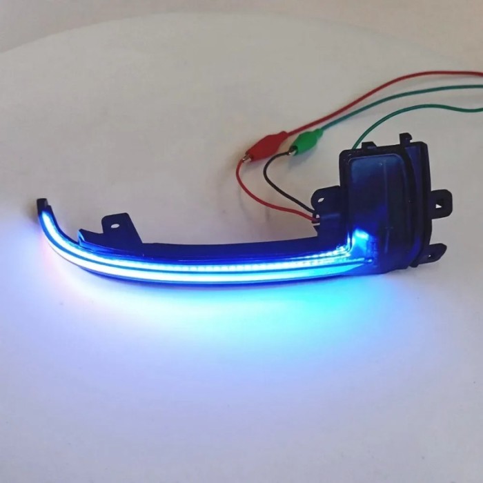 Yellow-Blue Dynamic LED Turn Signal Blinker for Audi A3 8P A4 A5 B8 Q3 A6 S6 SQ3 A8 D3 8K Side Mirr