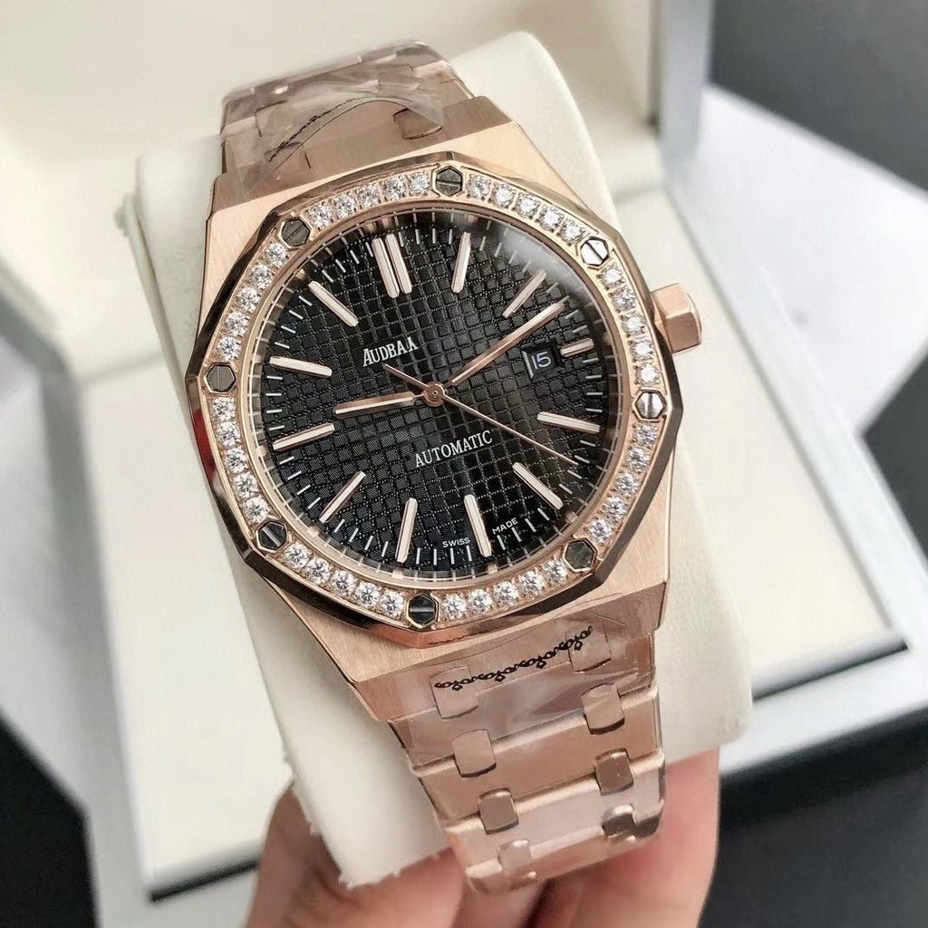 2026 แฟชั่นกีฬา ZFfactory Oak 15400 Offshore Series นาฬิกาสายสแตนเลสกันน้ําอัตโนมัตินาฬิกาผู้ชาย a43