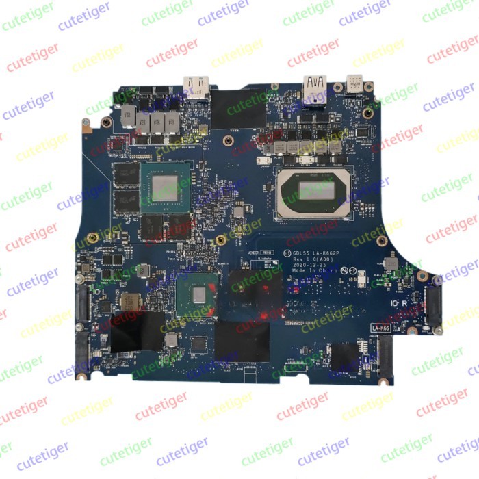 FOR dell G15 5510 Laptop Motherboard With i5-10200H 10500H i7-10870H CPU RTX 3050 3050TI GPU 100%