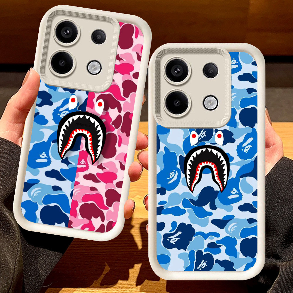 G-39 bape Casing สําหรับ Xiaomi POCO X6 NEO M6 Pro สีดําและสีขาว