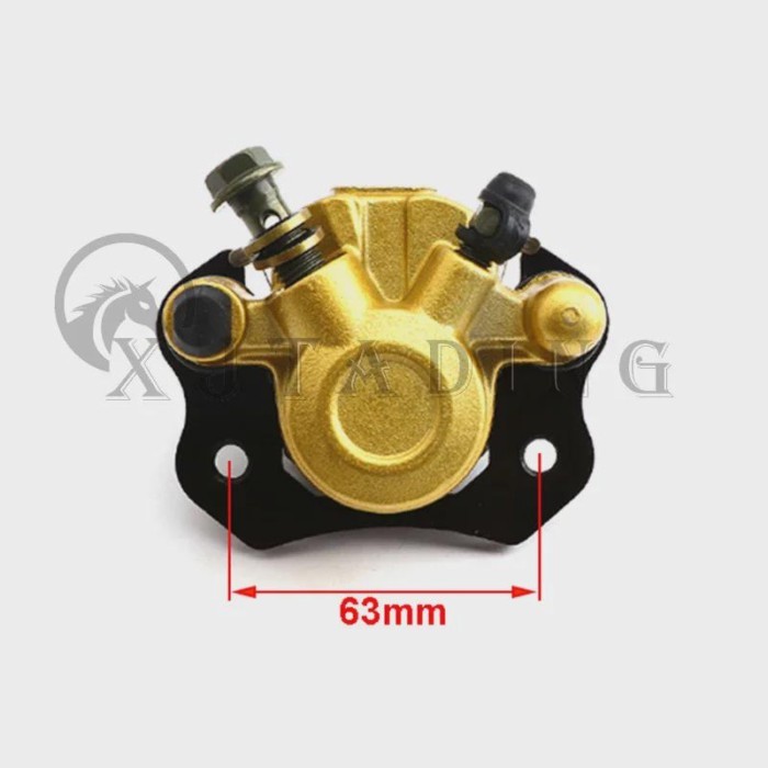 63MM Gold Front/Rear Disc Brakes Calipers Clamp For 50cc 70cc 90cc 110cc 125cc 150cc ATV Karting Bu