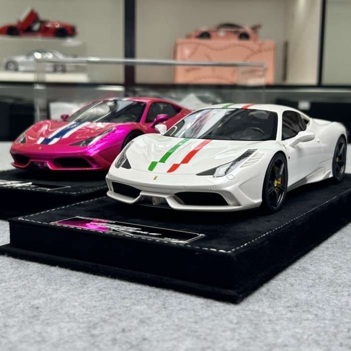 HH รุ่น 458 รุ่น Speciale High-End จําลองรถเรซิ่นคอลเลกชัน 1 18 เครื่องประดับ