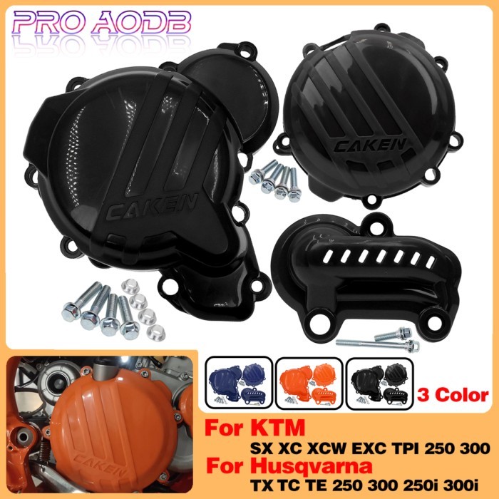 Plastic Clutch Cover Magneto Engine Water Pump Guard Set For Husqvarna TC TX 250 300 2019 2020 TE 2
