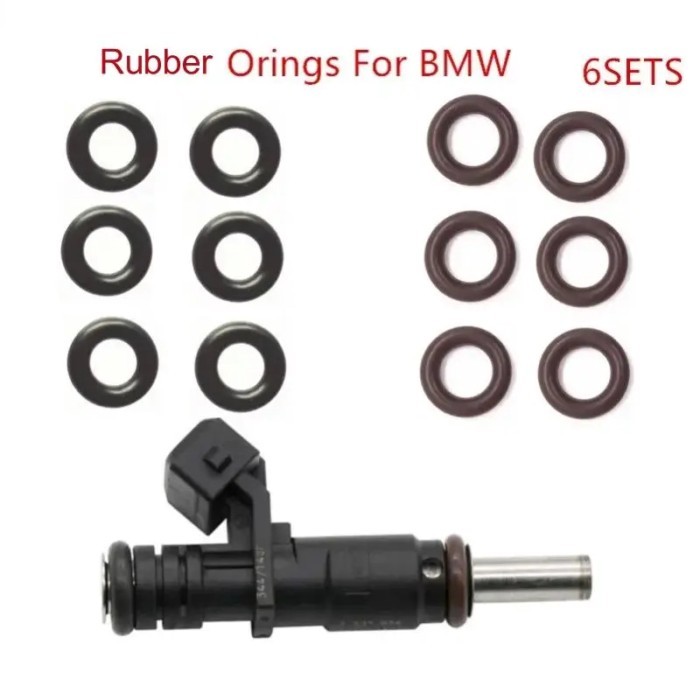 Wholesale 6set Fuel Injector Seal Kits for BMW E63 E64 E65 E66 E90 E91 E92 E93 N52B25 2.5L 7531634
