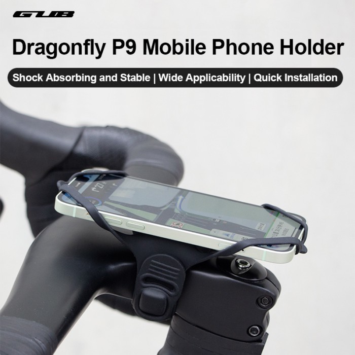 GUB Bicycle Dragonfly P9 Cell Phone Holder Road Bike MTB Silicone Mobile Phone Holder Normal Shaped