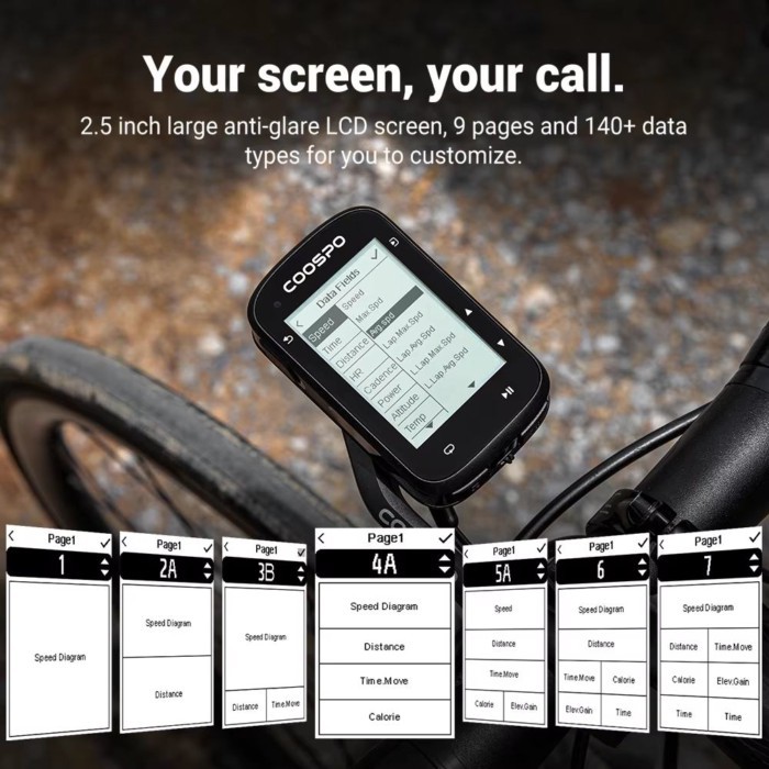 COOSPO CS500 Bike Computer GPS Wireless Cycling Odometer Bike Speedometer Route Navigation Cycle St