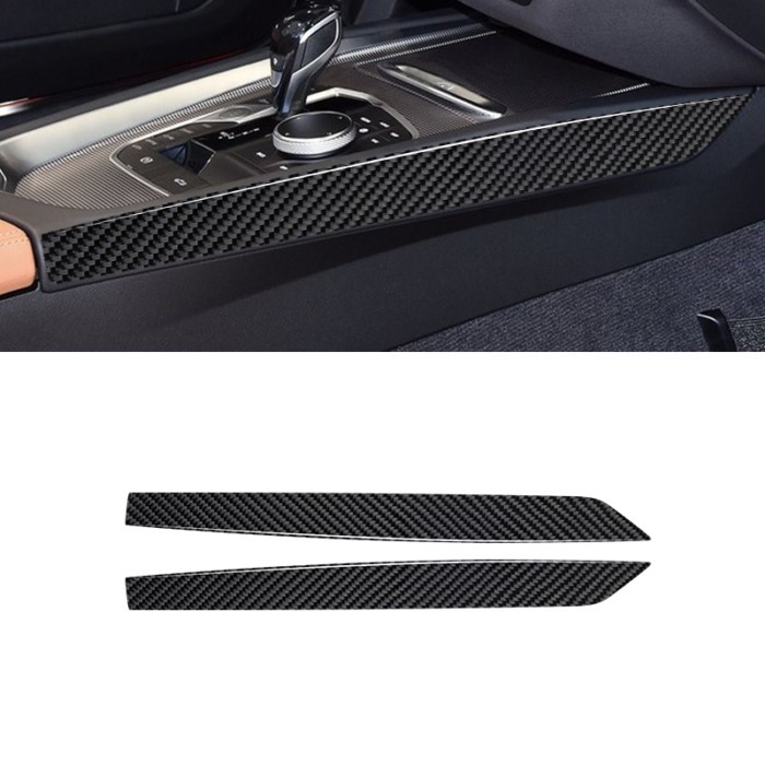 For BMW Z4 G29 2019 2020 2121 2022 Carbon Fiber Interior Car Gear Shift Side Panel Sticker Frame Tr