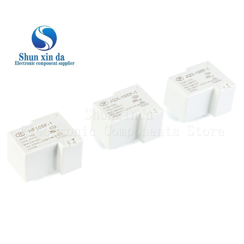 1PCS HF105F-1 JQX-105F-1 005D-1HS 012D-1HS 024D-1HS 30A 5V 12V 24V DC 4Pin Power Relay HF105F JQX-10